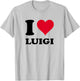 I Love Luigi T-Shirt - T-Shirt | Ash