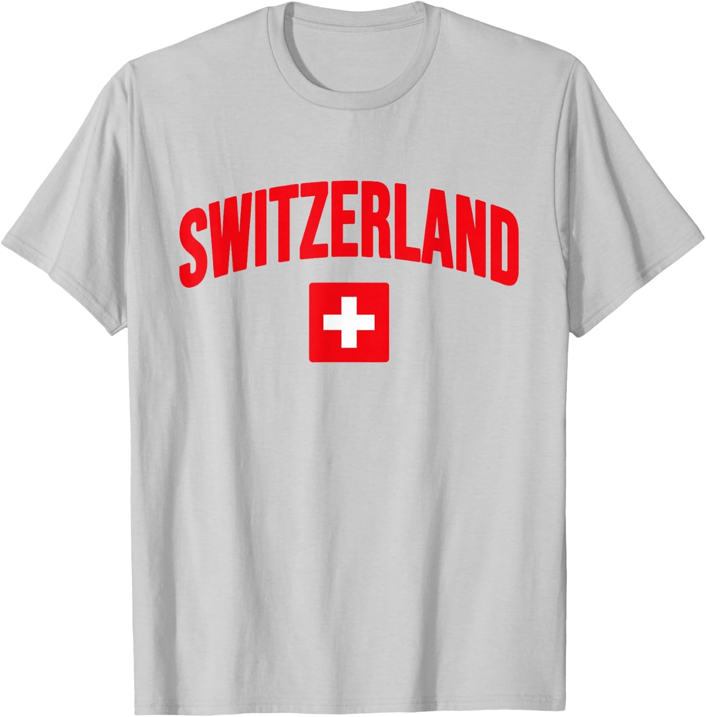 Switzerland - Flag of Switzerland - Throwback Design T-Shirt - T-Shirt | Ash