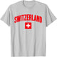 Switzerland - Flag of Switzerland - Throwback Design T-Shirt - T-Shirt | Ash