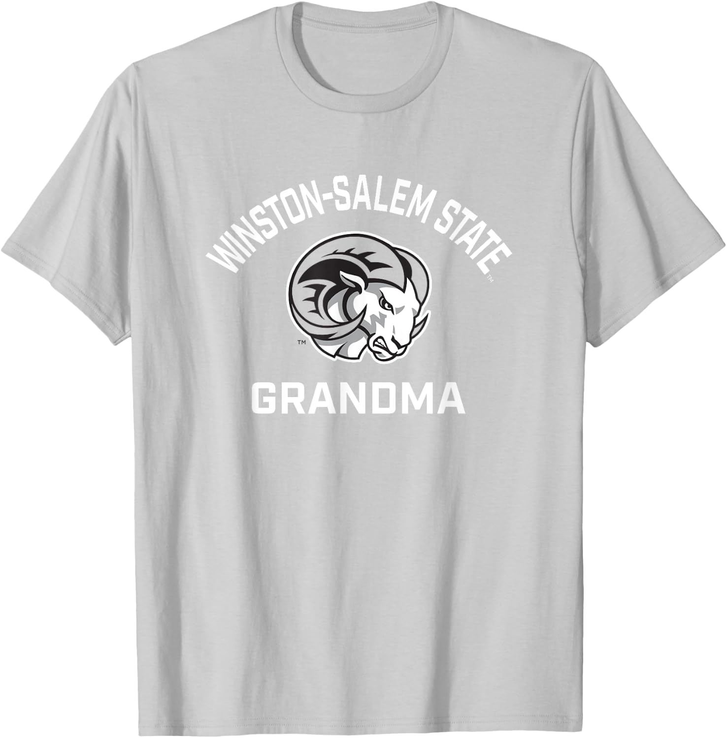 Winston-Salem State University WSSU Rams Arched Grandma T-Shirt - T-Shirt | Ash
