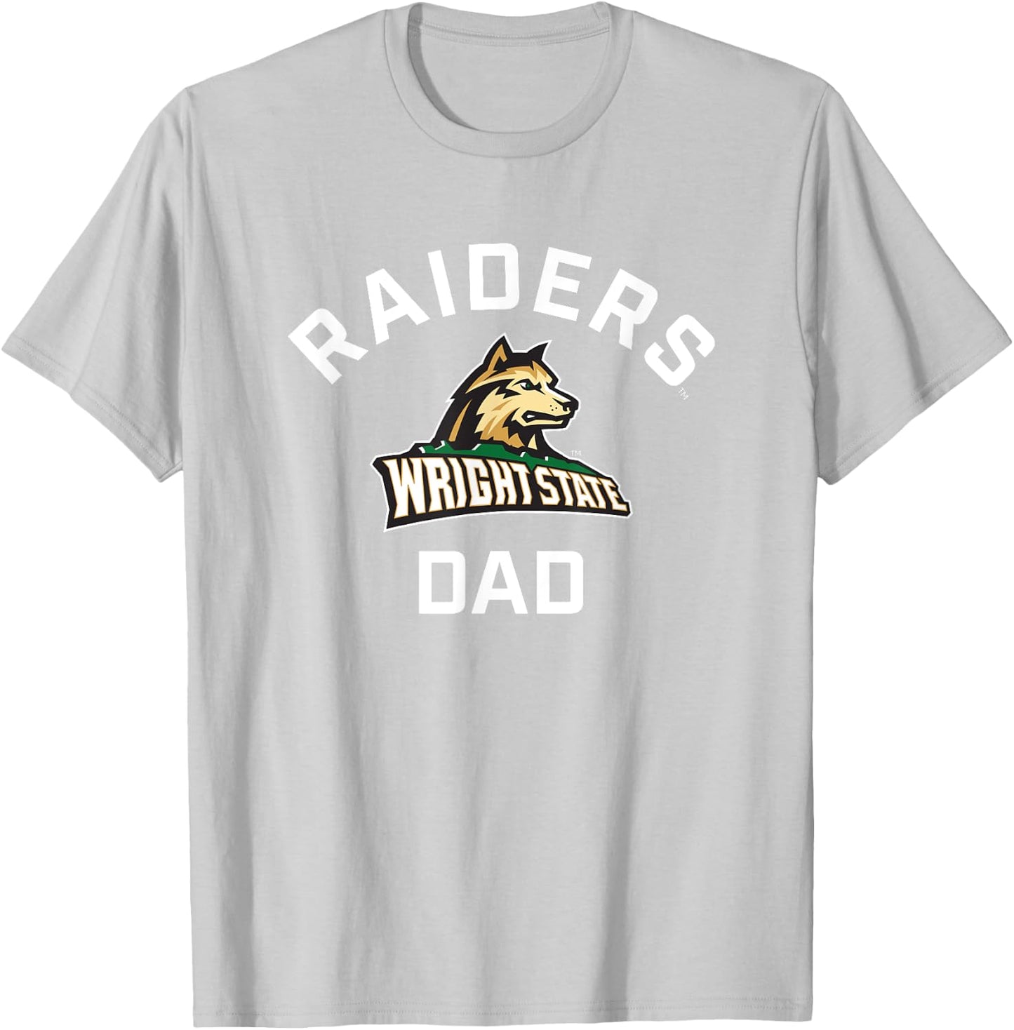 Wright State University WSU Raiders Arched Dad T-Shirt - T-Shirt | Ash