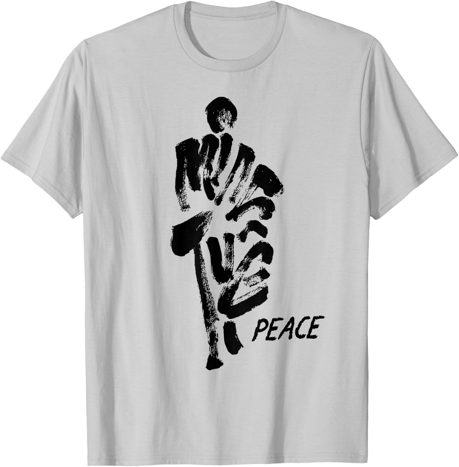 Thich Minh Tue Vietnamese Buddha Peace Lotus Calligraphy T-Shirt - T-Shirt | Ash
