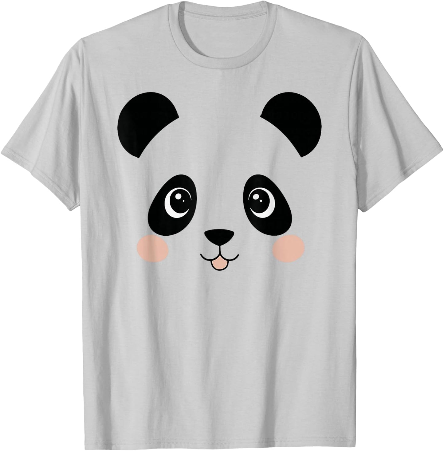 Panda Bear Face Halloween Costume Animal T-Shirt - T-Shirt | Ash
