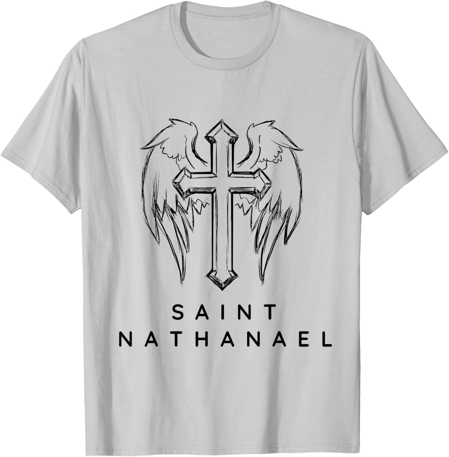 Saint Nathanael the Apostle. Traditional Catholic Prayer T-Shirt - T-Shirt | Ash