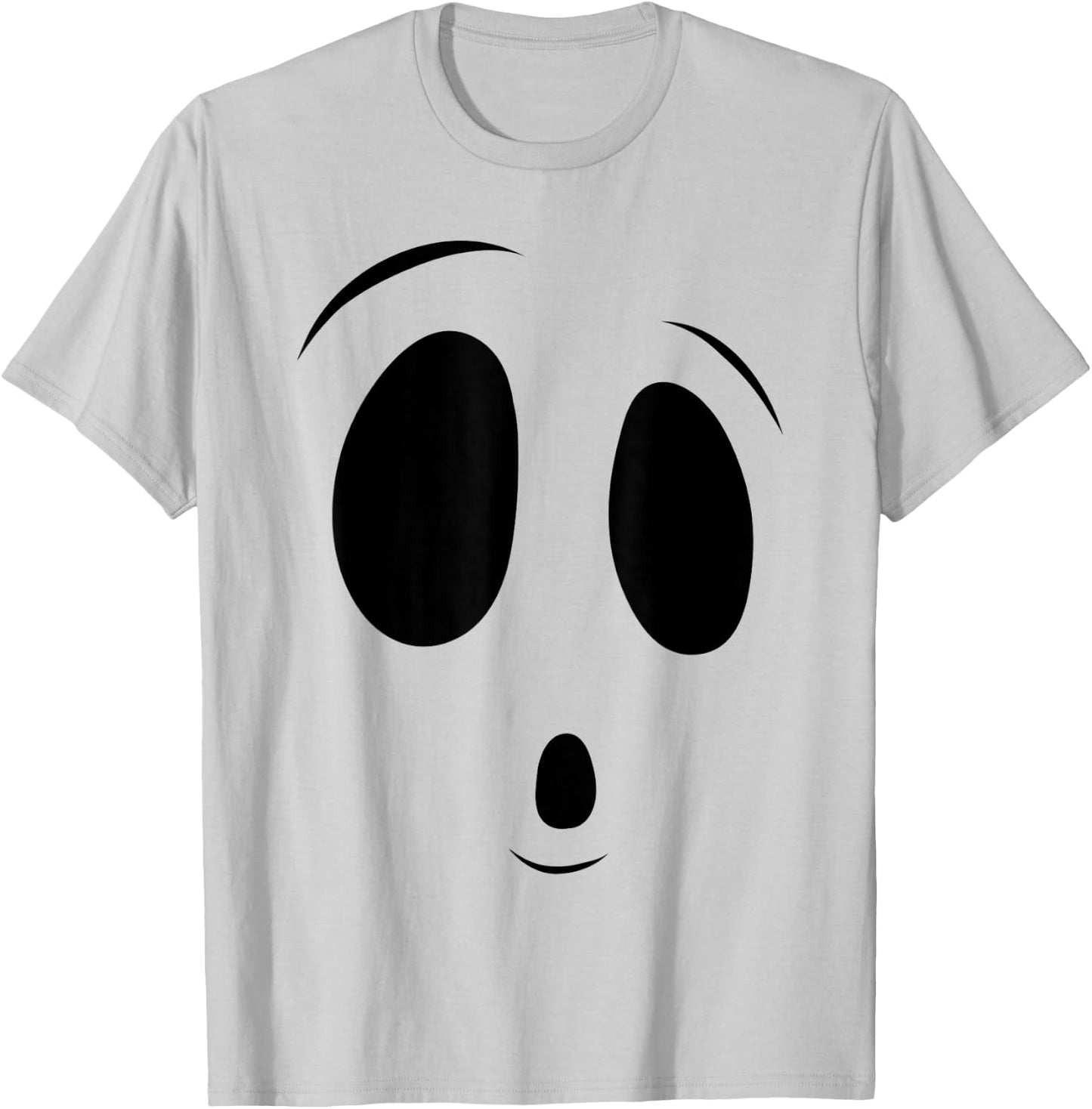 Funny Surprised Face Ghost Halloween Costume for Boys Girls T-Shirt - T-Shirt | Ash