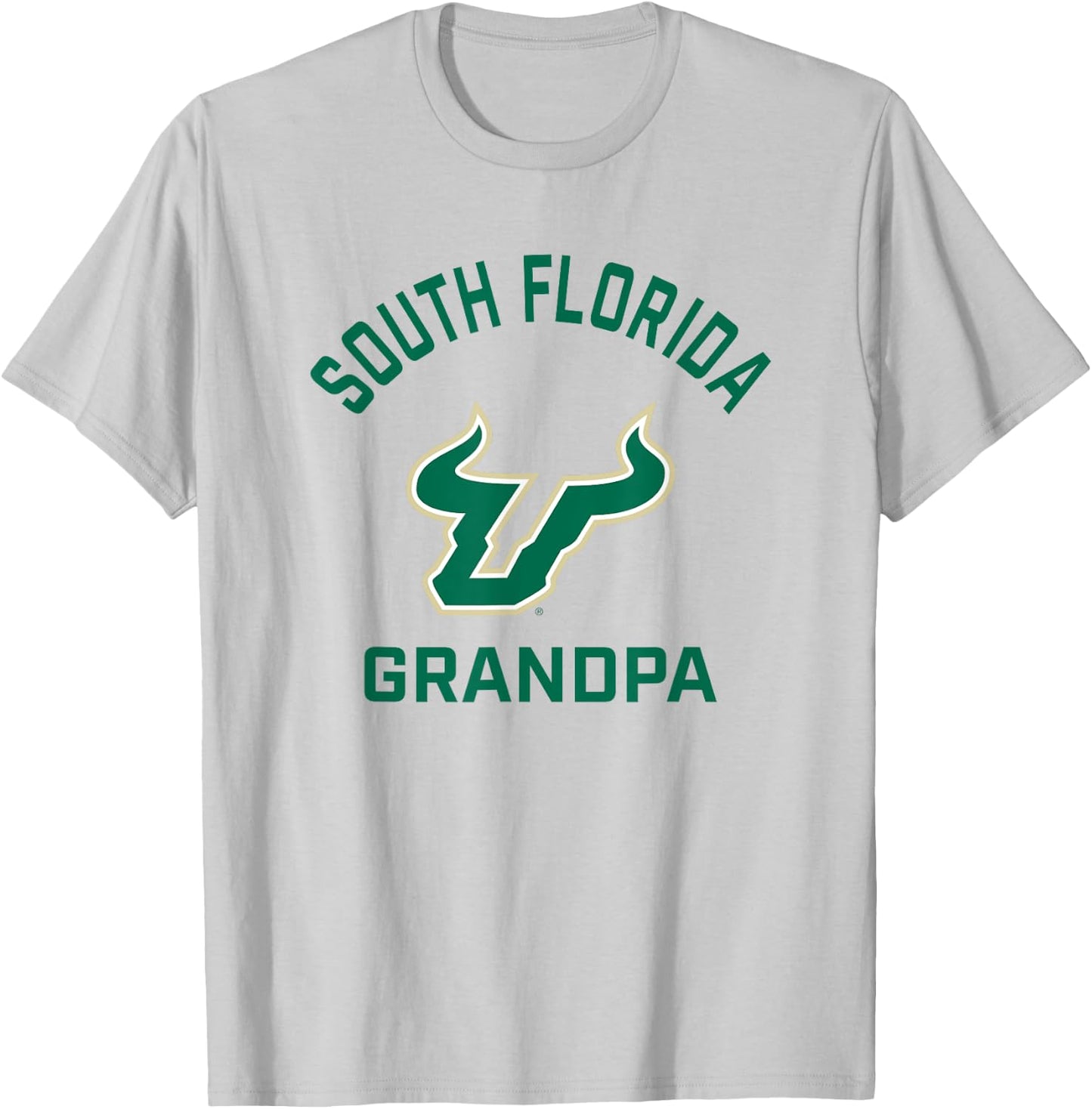 University of South Florida USF Bulls Arched Grandpa T-Shirt - T-Shirt | Ash
