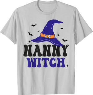 Nanny Witch Halloween Funny Women Matching Group Costume T-Shirt - T-Shirt | Ash