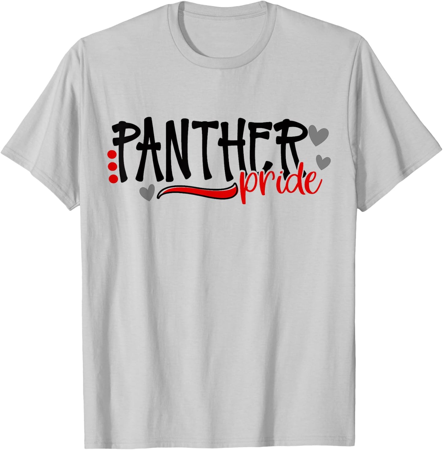 Panther Pride School Sports Fan Team Spirit T-Shirt - T-Shirt | Ash