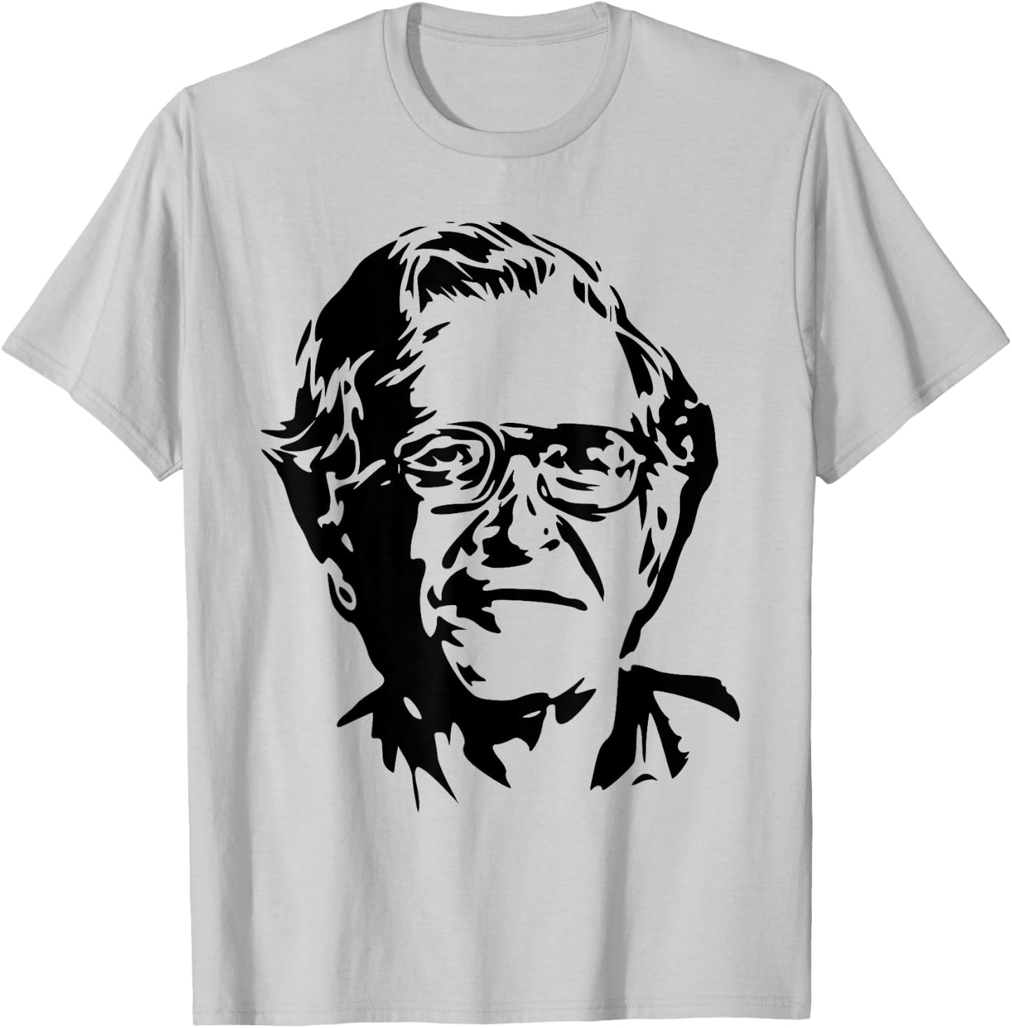 Noam Chomsky stencil T-Shirt - T-Shirt | Ash