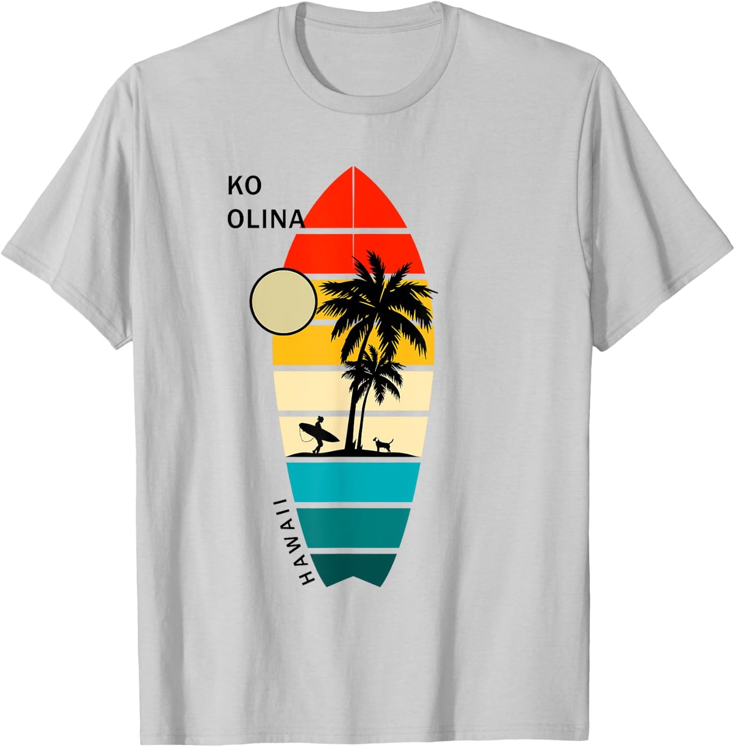 Retro Hawaii Ko Olina Surfboarders Surfers T-Shirt - T-Shirt | Ash