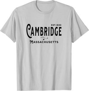 Vintage Merch MA Souvenir Visit Cambridge Massachusetts T-Shirt - T-Shirt | Ash