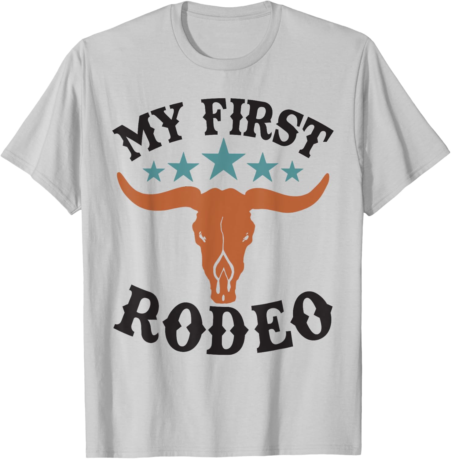 My First rodeo Birthday Cowboy Western Rodeo Party Matching T-Shirt - T-Shirt | Ash