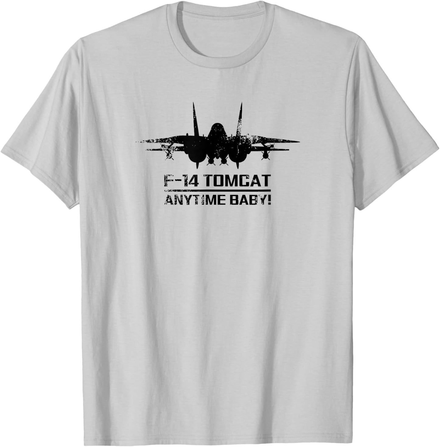 Jeff Hobrath F-14 Tomcat Military Fighter Jet Distressed Modern - -Baby - Grey - Small T-Shirt - T-Shirt | Ash