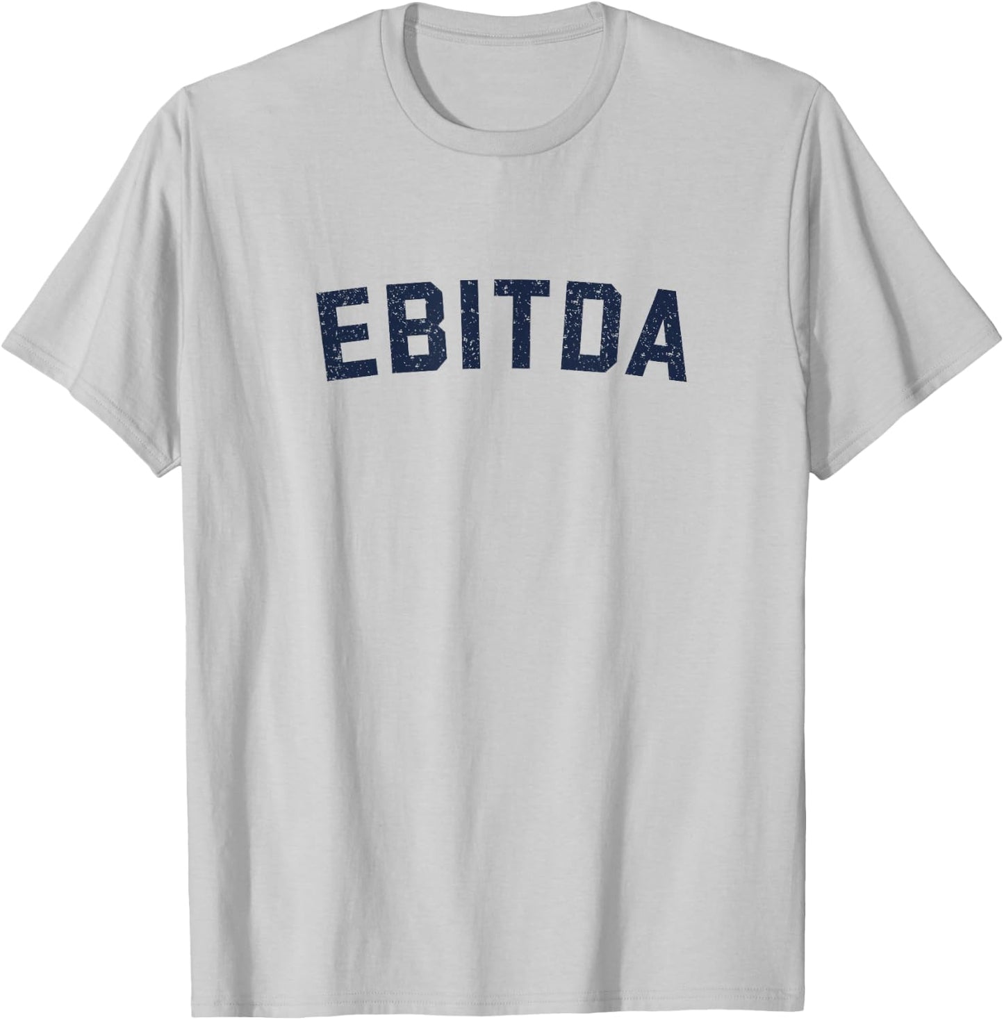 EBITDA Box Letter Adult Cotton T-Shirt - T-Shirt | Ash