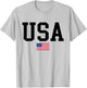 American Flag Independence Day, USA Women Men Kids T-Shirt - T-Shirt | Ash