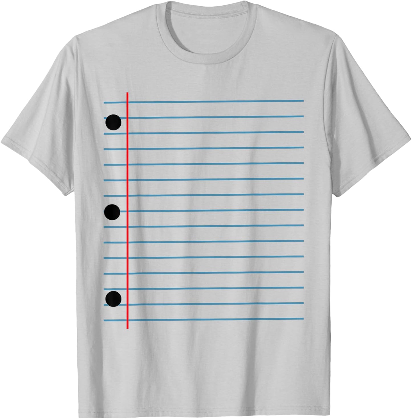 Funny Lined Notebook Paper Group Halloween Costume T-Shirt - T-Shirt | Ash