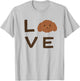 Cute Brown Chocolate Poodle Puppy Dog LOVE Graphic T-Shirt - T-Shirt | Ash