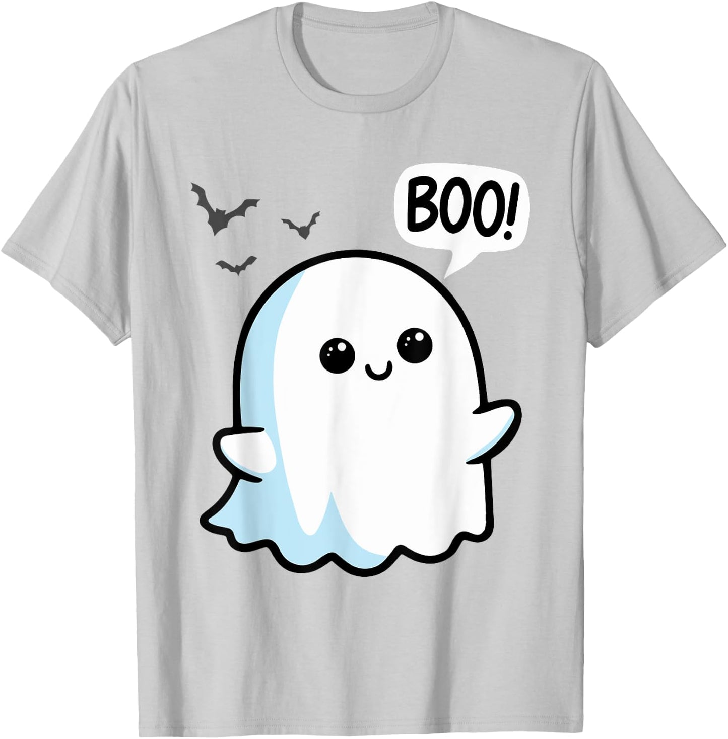 Ghost Saying Boo Spooky Halloween Cute toddler boys girls T-Shirt - T-Shirt | Ash