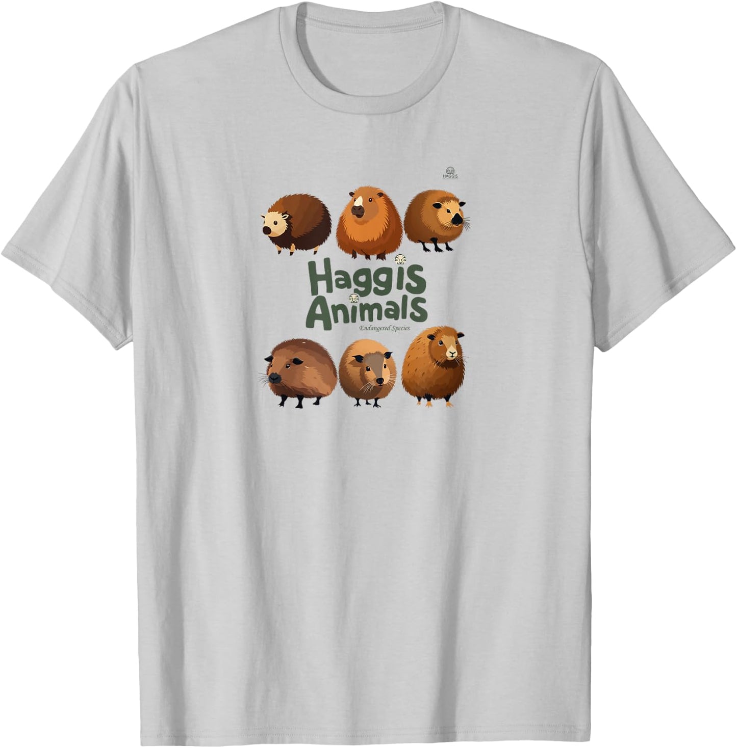 Scottish Wild Haggis Animals T-Shirt - T-Shirt | Ash