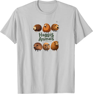 Scottish Wild Haggis Animals T-Shirt - T-Shirt | Ash