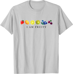 I Am Fruity LGBT Pride Flag Fruit Lover T-Shirt - T-Shirt | Ash
