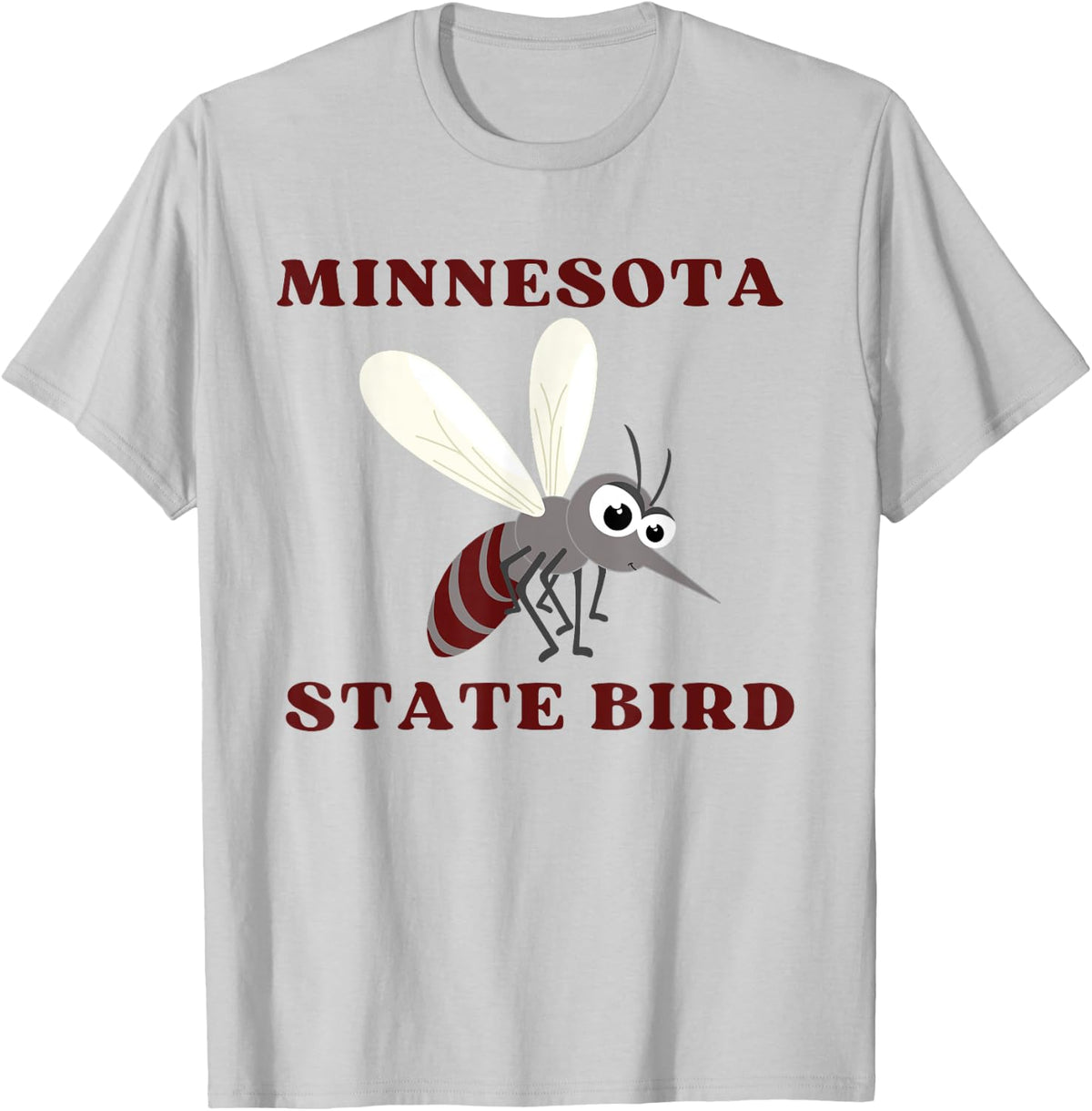 Minnesota State Bird Mosquito T-Shirt - T-Shirt | Ash