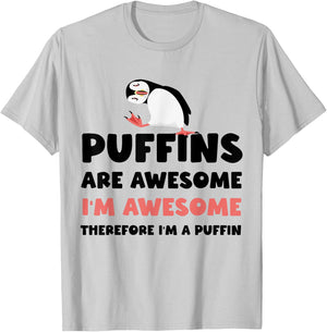 Puffin Shirt Seabird Iceland Sea Bird Puffins T-Shirt - T-Shirt | Ash