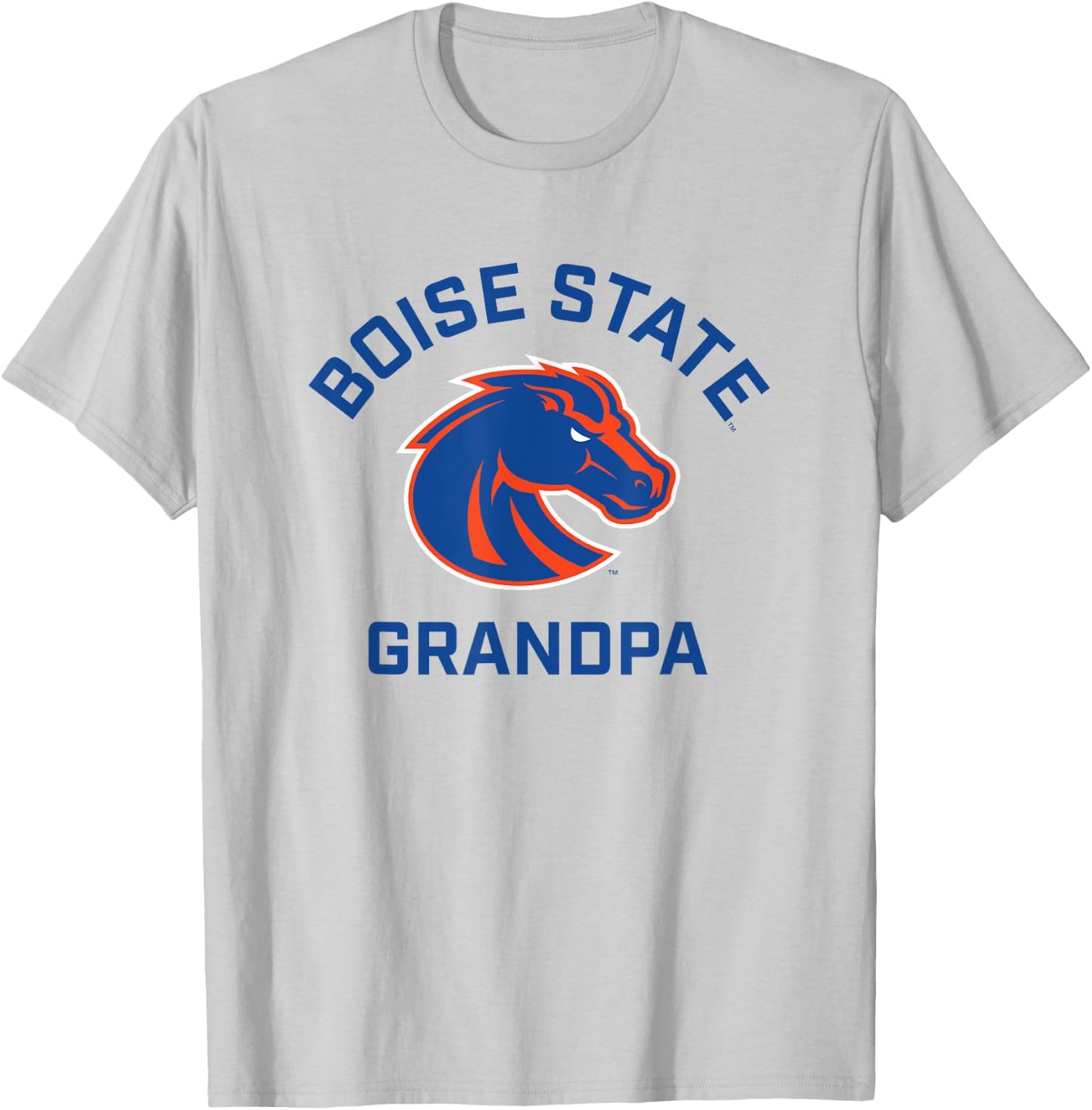 Boise State University BSU Broncos Arched Grandpa T-Shirt - T-Shirt | Ash