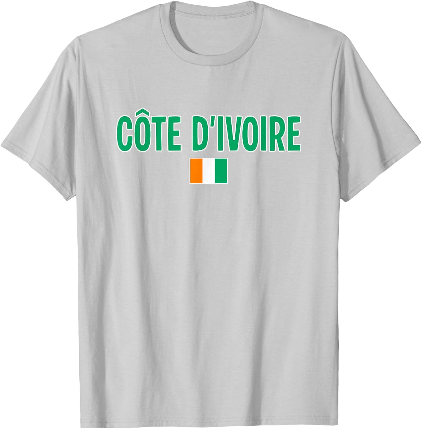 Ivory Coast Flag T-Shirt - T-Shirt | Ash