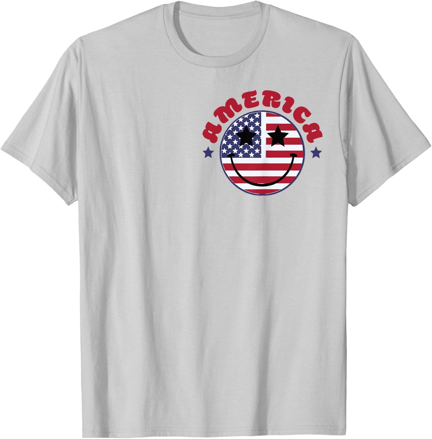 (2sided Front+Back) Land of the free because of the brave T-Shirt - T-Shirt | Ash