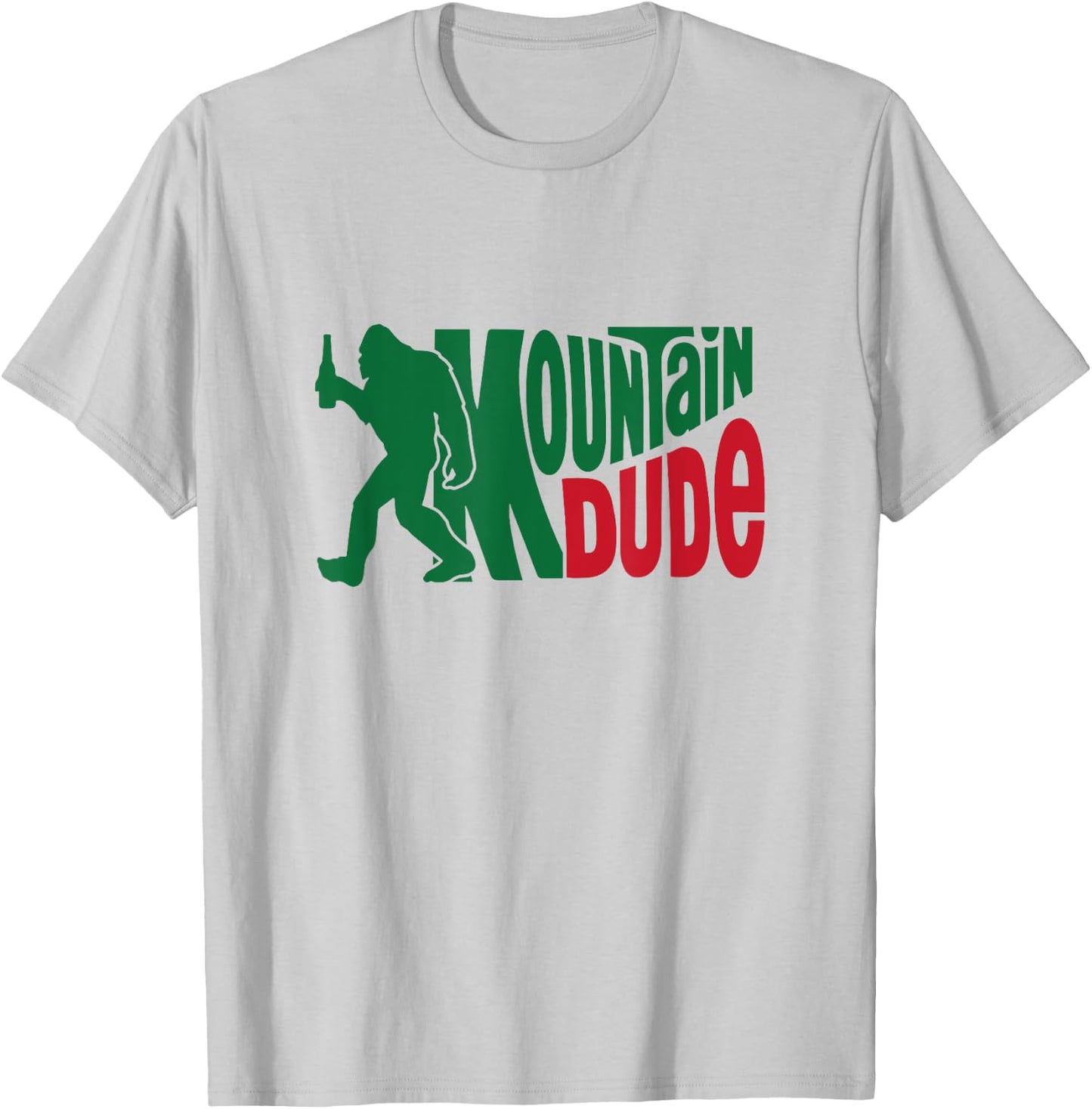 Mountain Dude Funny Bigfoot Sasquatch Hiking Gift T-Shirt - T-Shirt | Ash