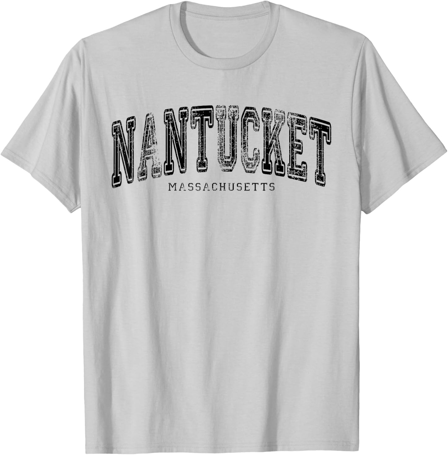 Nantucket Massachusetts Vintage Retro US City State Travel T-Shirt - T-Shirt | Ash