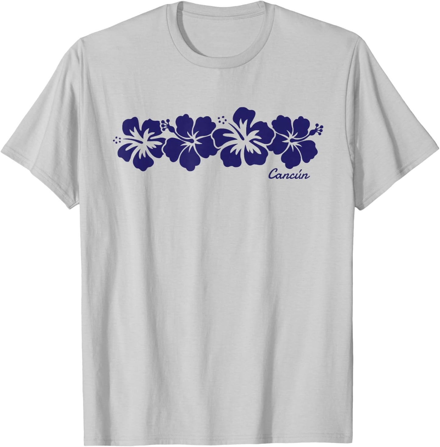 Cancun Mexico Hibiscus Flower Boys Girls Vacation Souvenir T-Shirt - T-Shirt | Ash