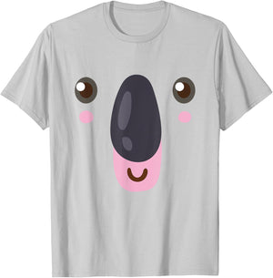 Halloween Koala Face Costume T-Shirt - T-Shirt | Ash