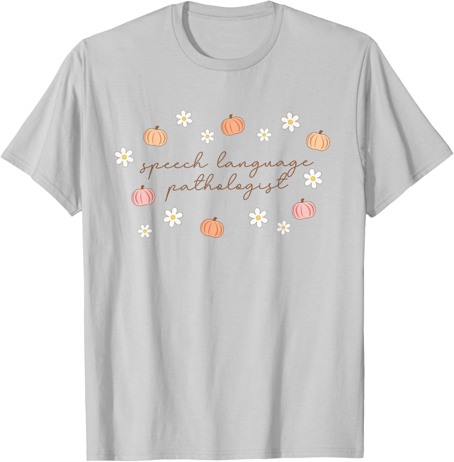 Speech Language Pathologist Halloween Fall Pumpkins SLP T-Shirt - T-Shirt | Ash