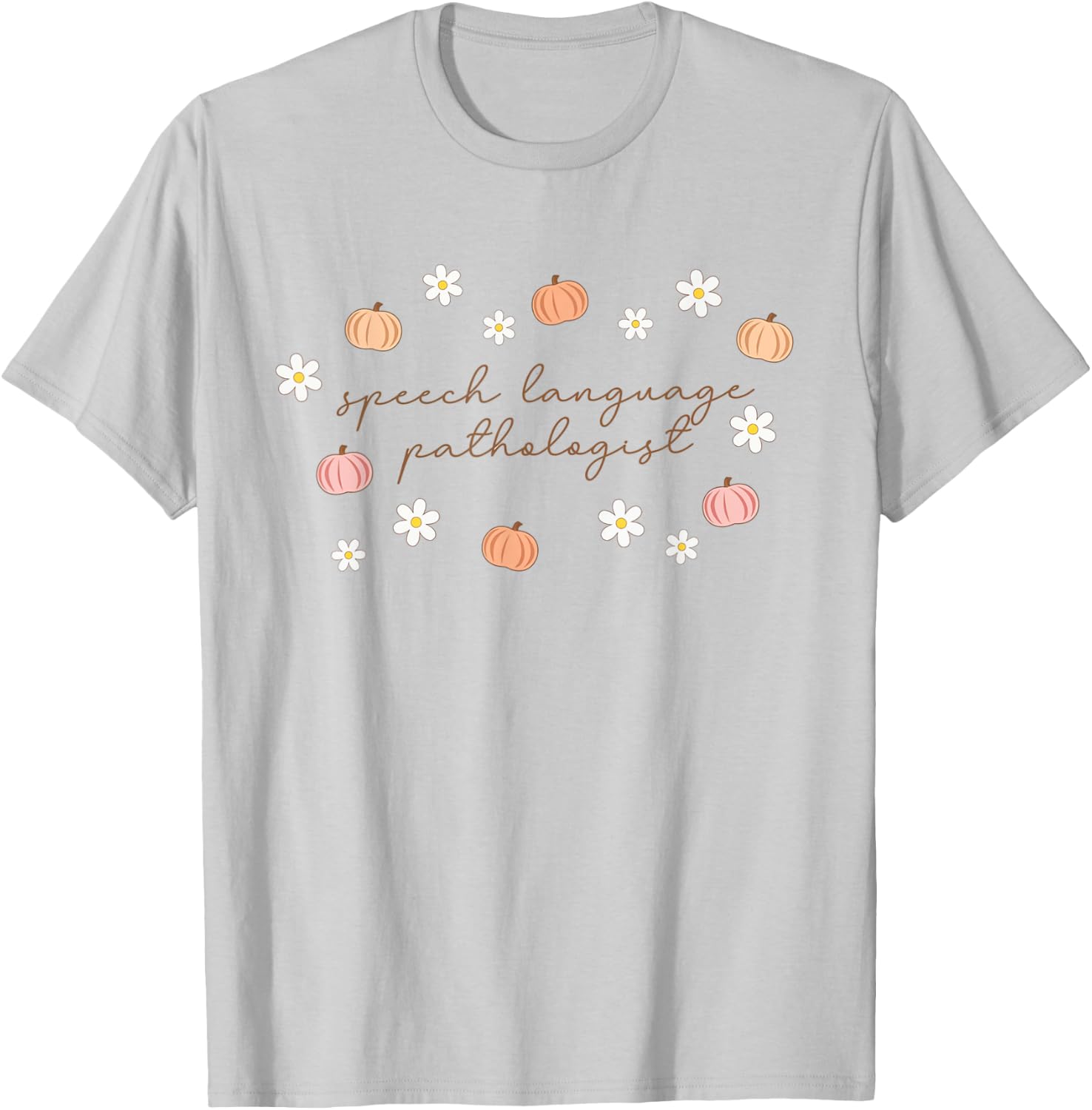 Speech Language Pathologist Halloween Fall Pumpkins SLP T-Shirt - T-Shirt | Ash