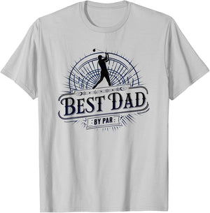 Cool Golf for Dad Best Dad By Par Father's Day Golf T-Shirt - T-Shirt | Ash