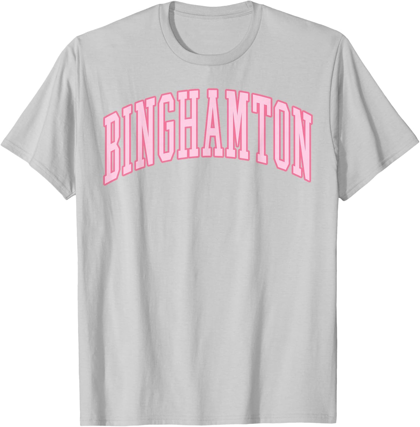 Binghamton Vintage Preppy Varsity Pink Sports T-Shirt - T-Shirt | Ash