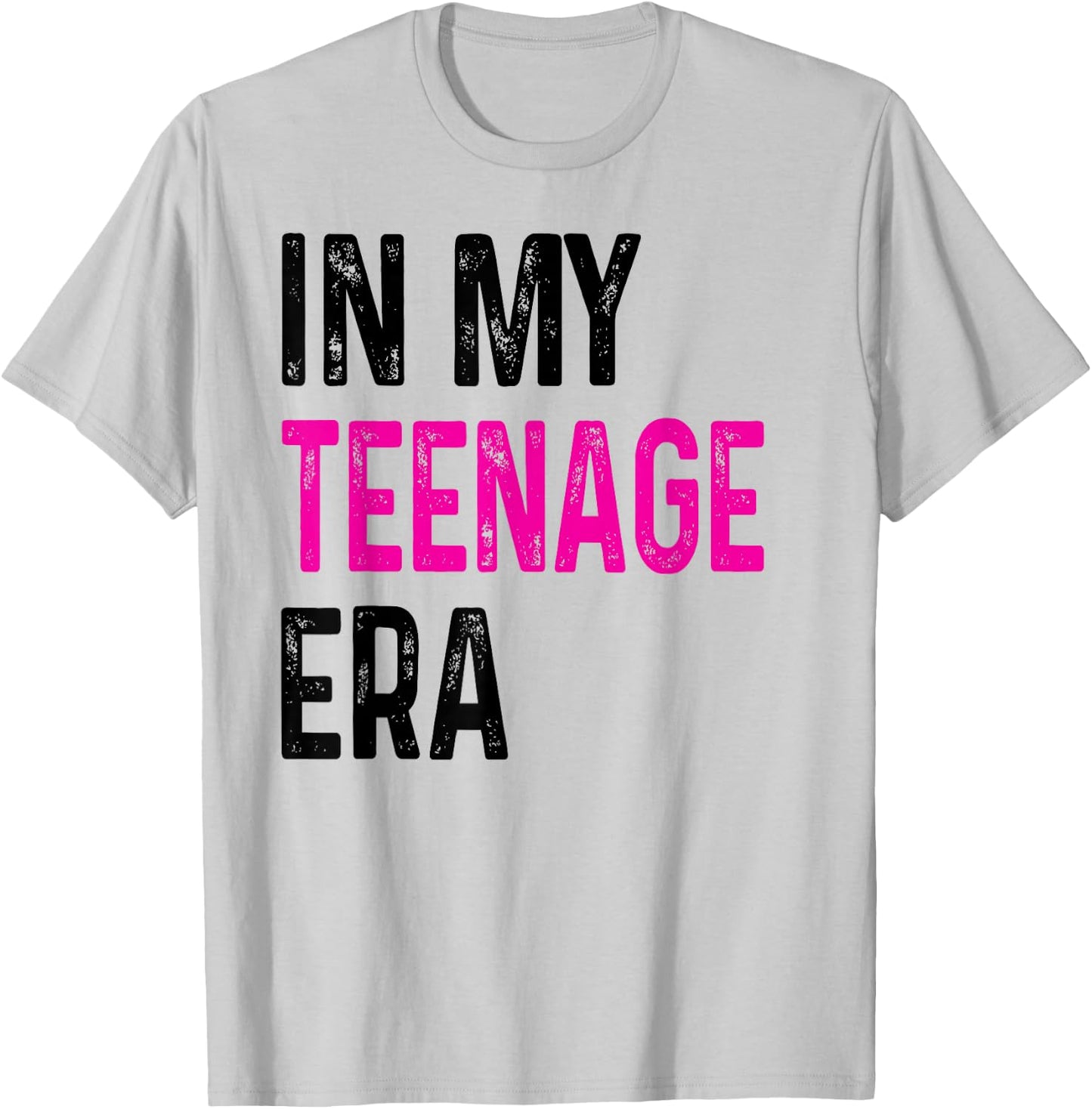 In My Teenage Era Groovy Teenager 13th Birthday 13 Years T-Shirt - T-Shirt | Ash