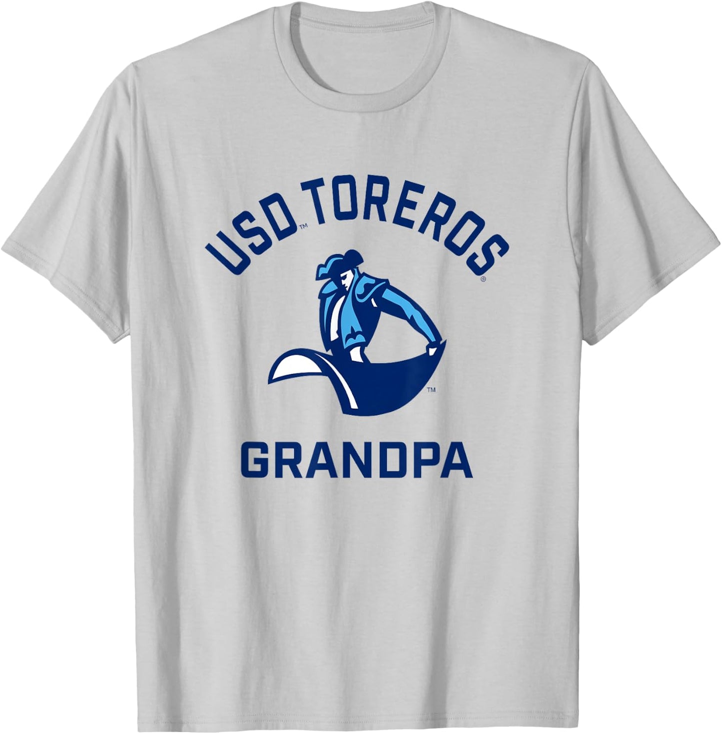 University of San Diego Toreros Arched Grandpa T-Shirt - T-Shirt | Ash