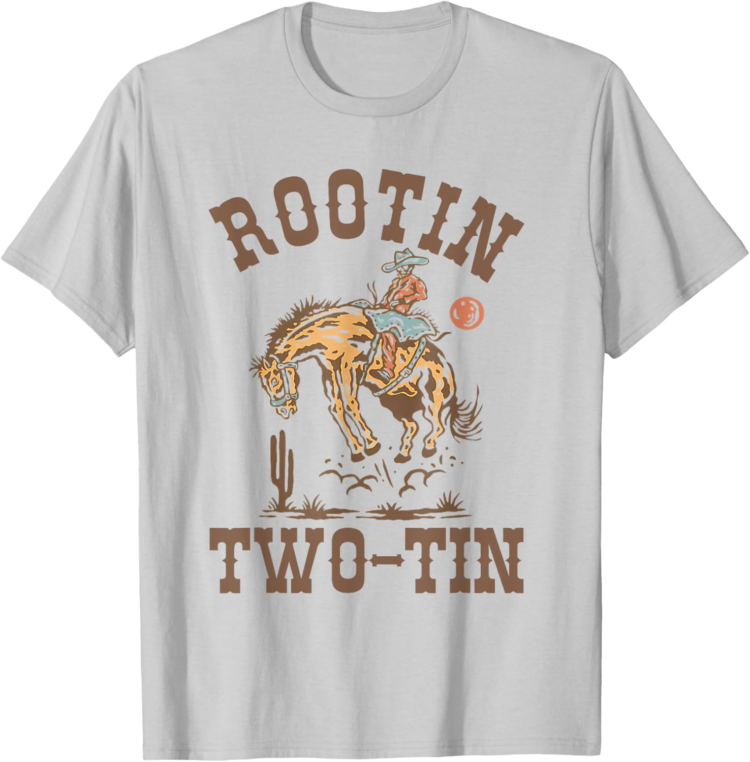 Rootin Two-tin 2nd Birthday 2 Year Old Western Cowboy Bday T-Shirt - T-Shirt | Ash