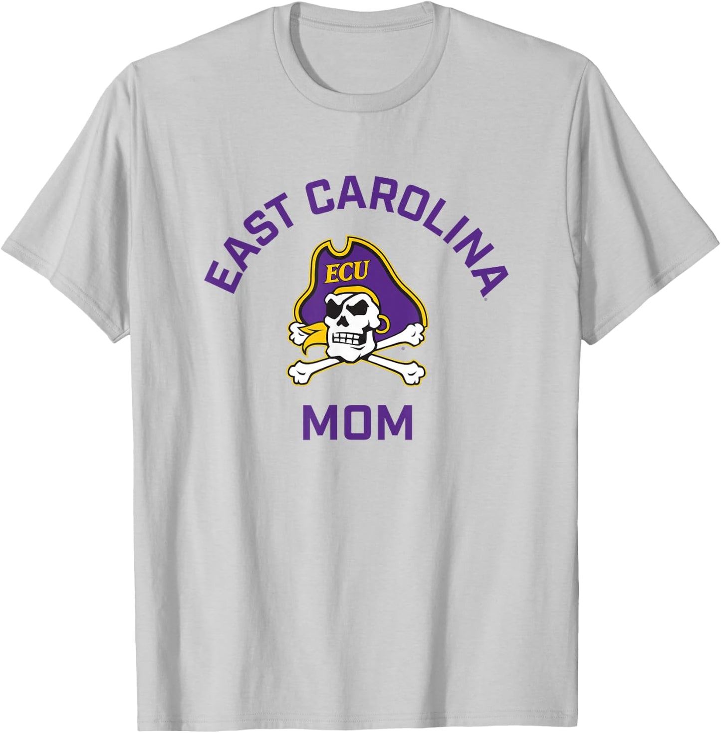 East Carolina University ECU Pirates Arched Mom T-Shirt - T-Shirt | Ash