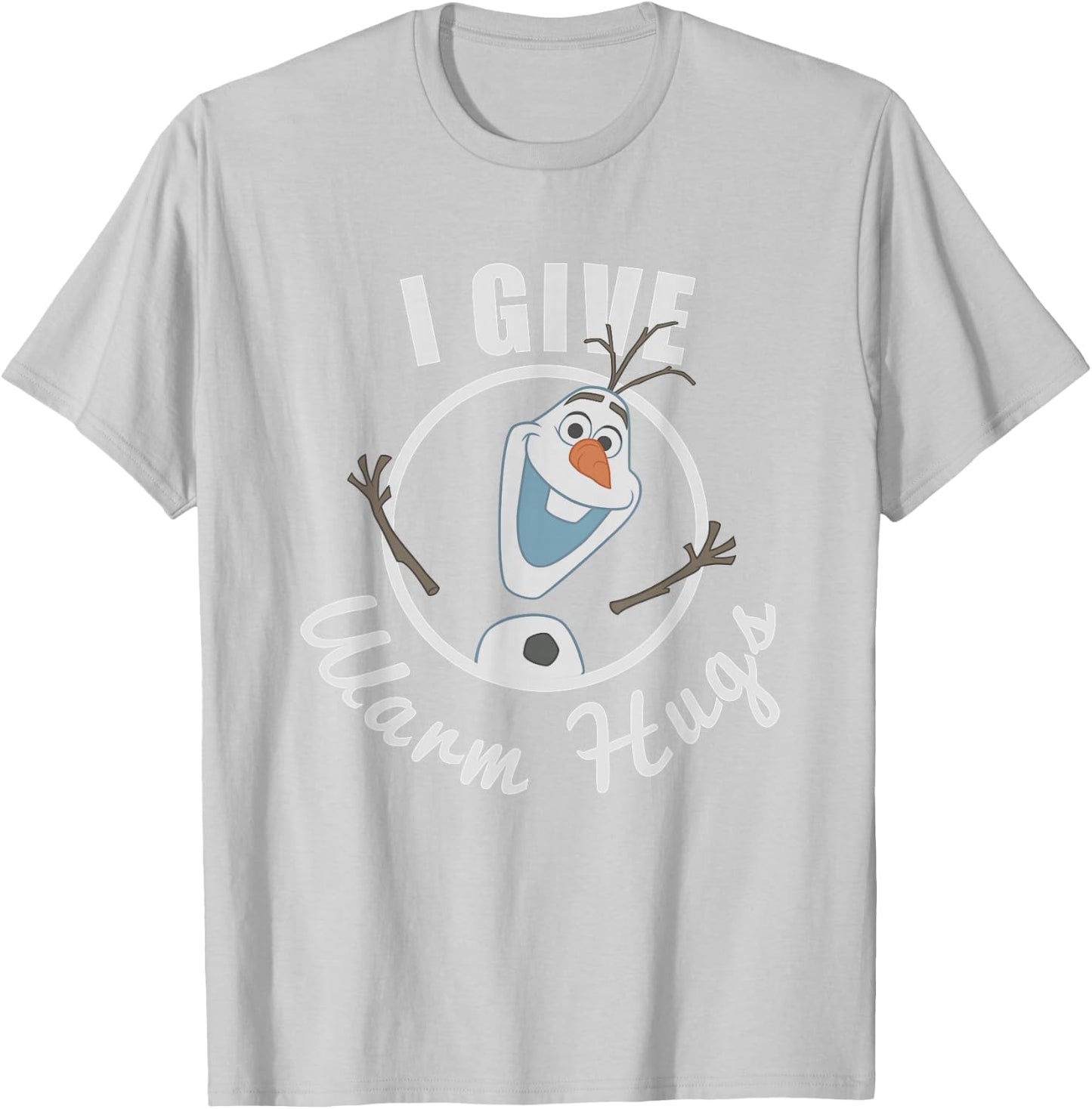 Disney Frozen I Give Warm Hugs Olaf Portrait Vintage T-Shirt - T-Shirt | Ash