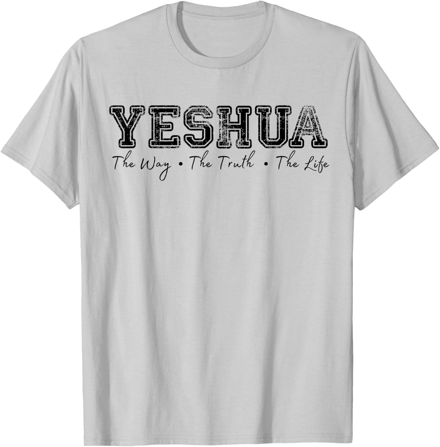 Yeshua , Christian, Aesthetic Christian, Jesus Apparel T-Shirt - T-Shirt | Ash