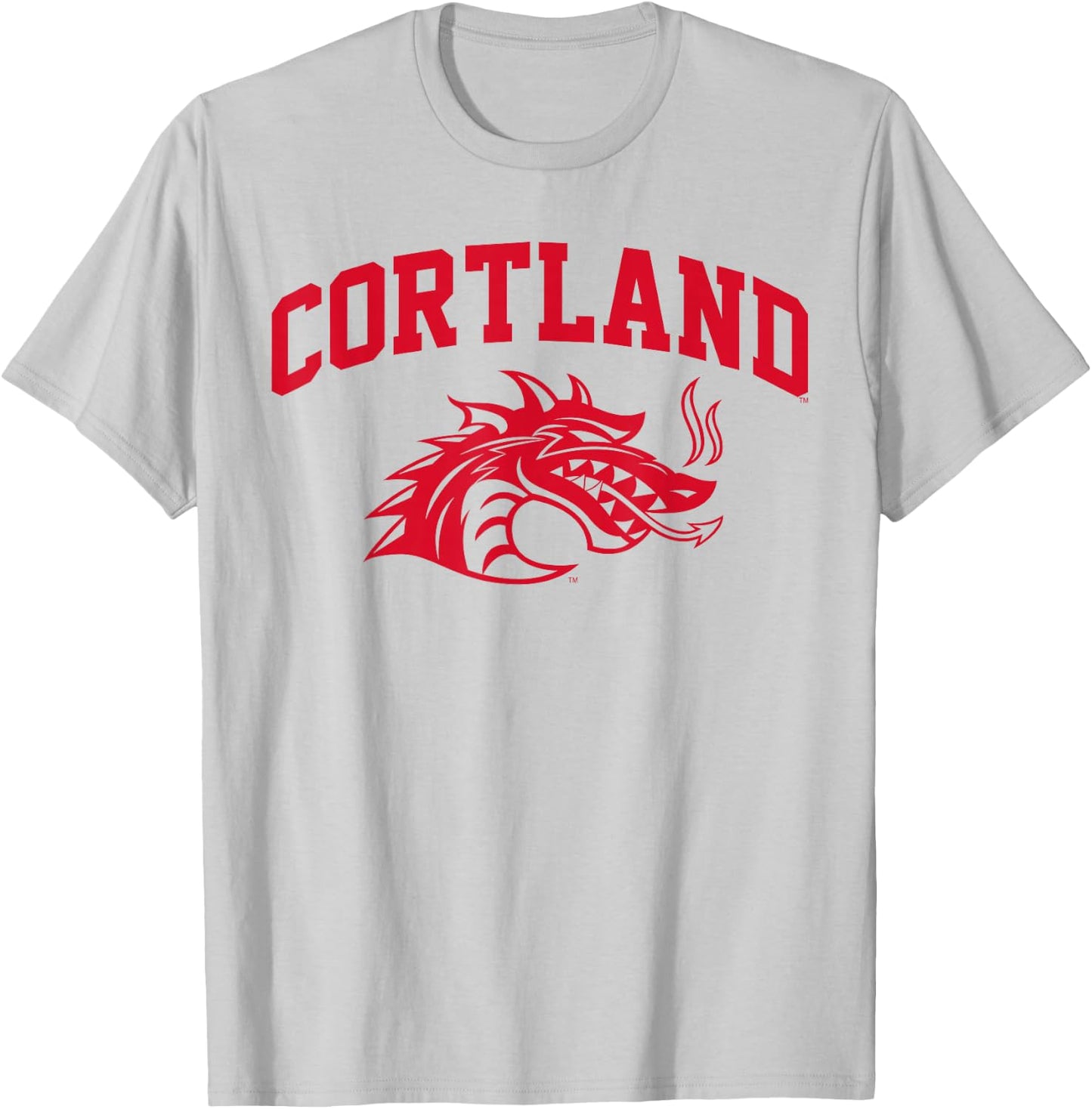 SUNY Cortland Red Dragons Athletics Logo T-Shirt - T-Shirt | Ash