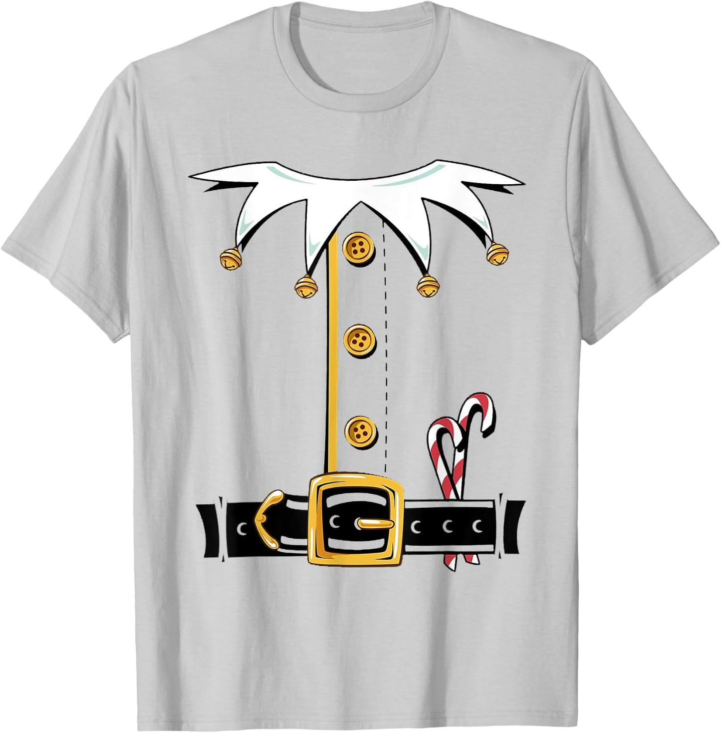 I'm An Elf Candy Cane Funny Elves Halloween Costume Outfit T-Shirt - T-Shirt | Ash