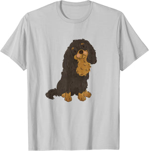 Black and Tan Cavalier King Charles Spaniel Cavie Mom T-Shirt - T-Shirt | Ash
