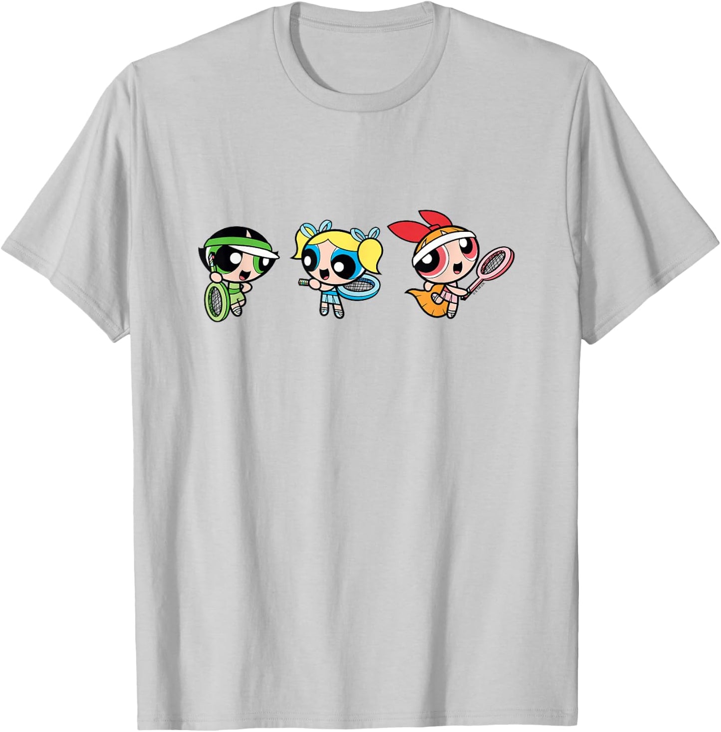 The Powerpuff Girls Ready For A Tennis Match T-Shirt - T-Shirt | Ash
