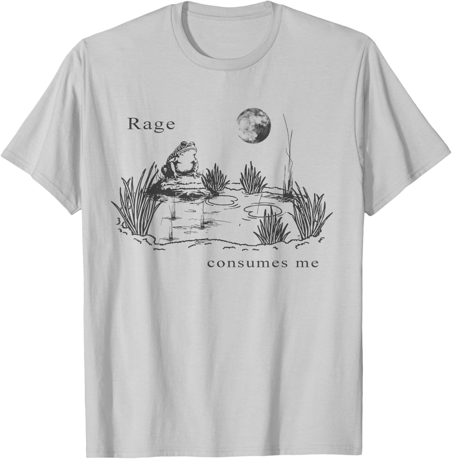 rage consumes me frog funny Vintage Frog nature T-Shirt - T-Shirt | Ash