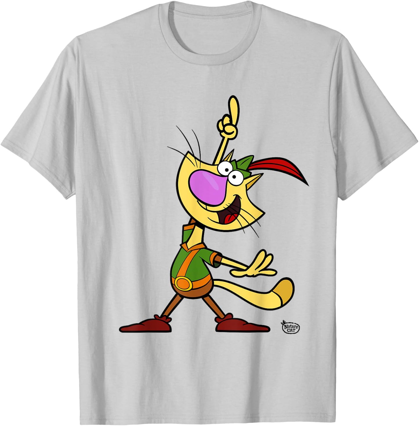 Nature Cat Character Women Girls Kids T-Shirt - T-Shirt | Ash